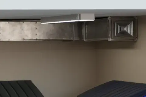 Mechanical area with ductwork