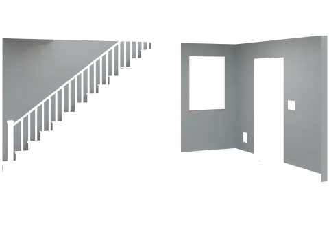 Freehold Townhome Hallway - Wall