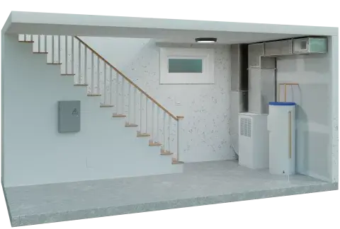 Freehold Townhome Unfinished Basement