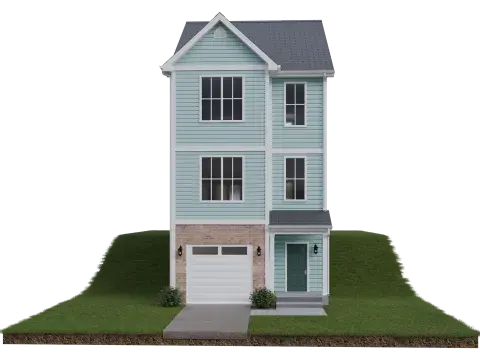 Exterior of a townhouse